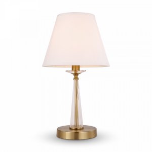 Настольная лампа цвета латуни с белым абажуром «Osborn»