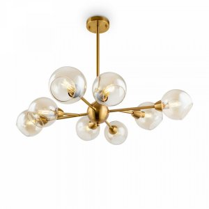 Люстра на штанге цвета античной латуни «Sherry»