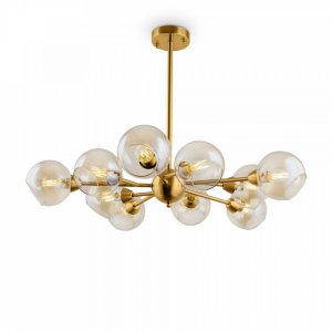 Люстра на штанге цвета античной латуни «Sherry»