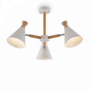 Трёхрожковая потолочная люстра с поворотными плафонами «Rise»