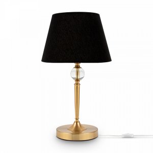 Настольная лампа цвета латуни с чёрным абажуром «Rosemary»