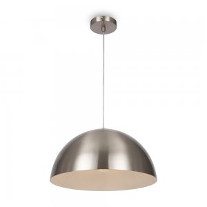 Купольный подвесной светильник из металла цвета никель «Eleon»
