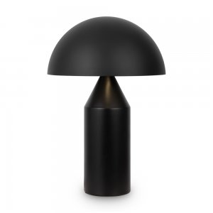 Чёрная настольная лампа с купольным плафоном «Eleon»