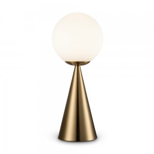 Диммируемая настольная лампа шар на конусе «Glow»