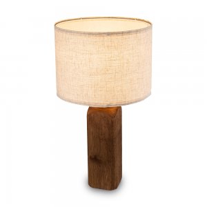 Деревянная настольная лампа с абажуром цилиндр «Forest»