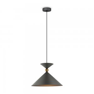 Серый подвесной светильник конус «Moth»