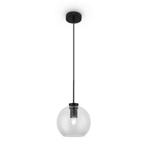 Чёрный подвесной светильник с плафоном прозрачный шар «Bravis»