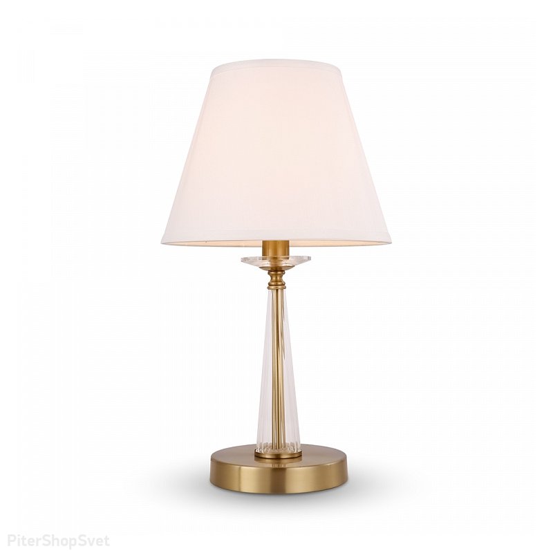 Настольная лампа цвета латуни с белым абажуром «Osborn» FR2027TL-01BS