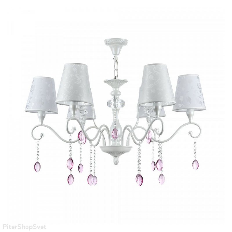 Подвесная люстра жемчужного цвета «Adelaide» FR2306-PL-06-W