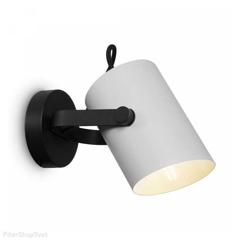 Чёрно-белый настенный поворотный светильник «Loft Elori» FR4004WL-01WB