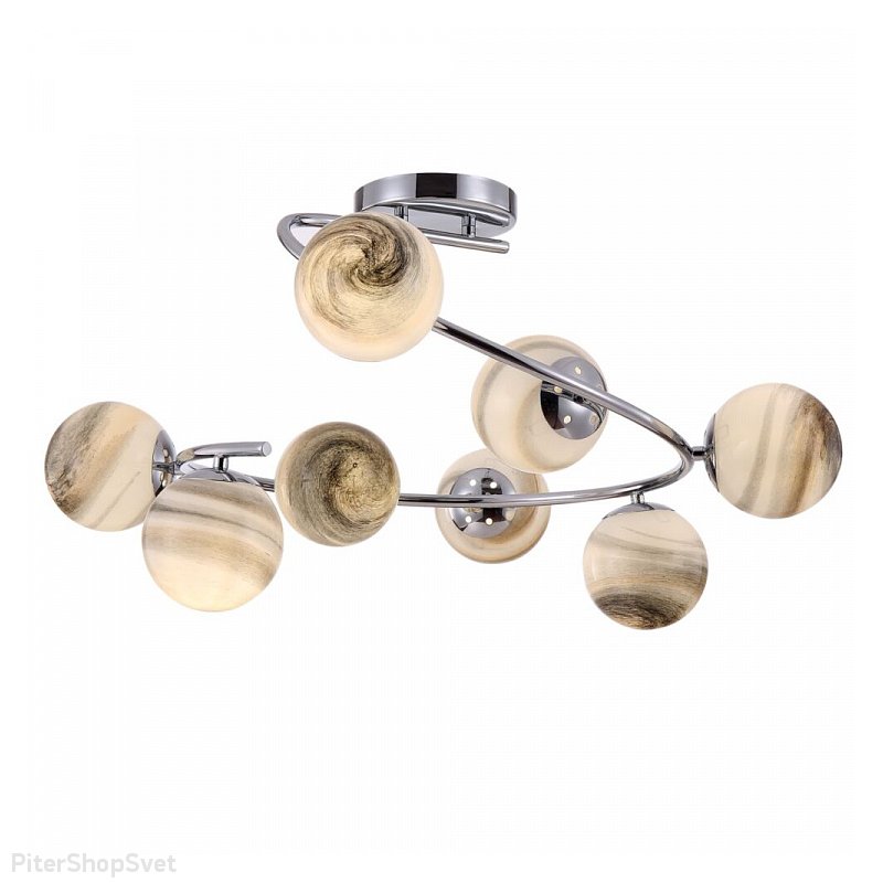 Люстра с планетами на спирали «Galaxy» FR5013PL-08CH