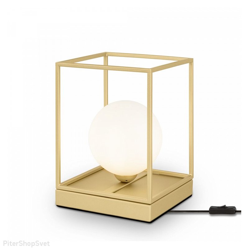 Настольная лампа шар в кубе «Trinity» FR5113TL-01G