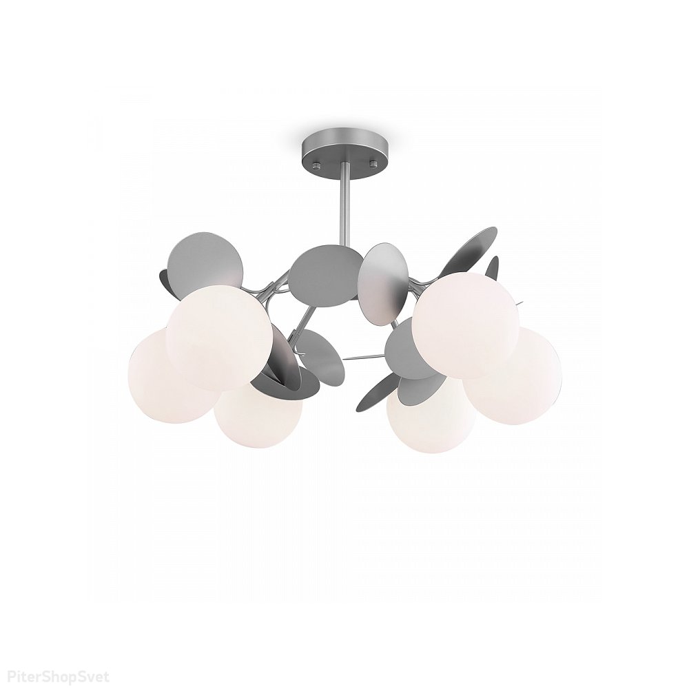 Серебристая люстра на штанге с шарами «Satellite» FR5165PL-06S
