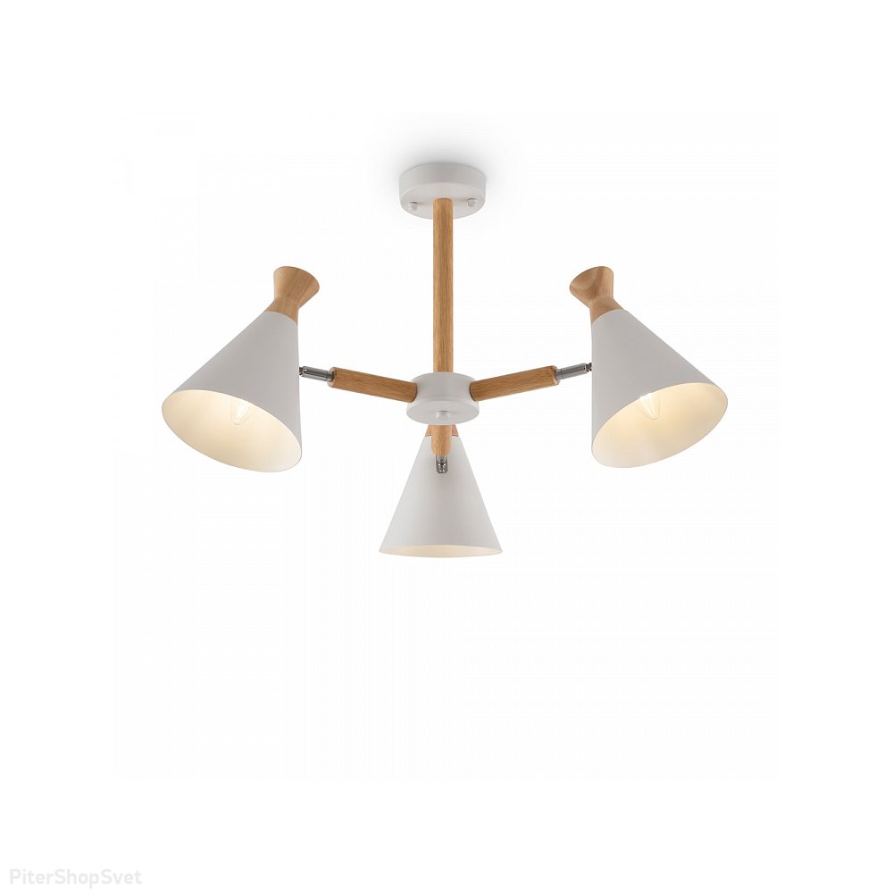 Трёхрожковая потолочная люстра с поворотными плафонами «Rise» FR5169PL-03W