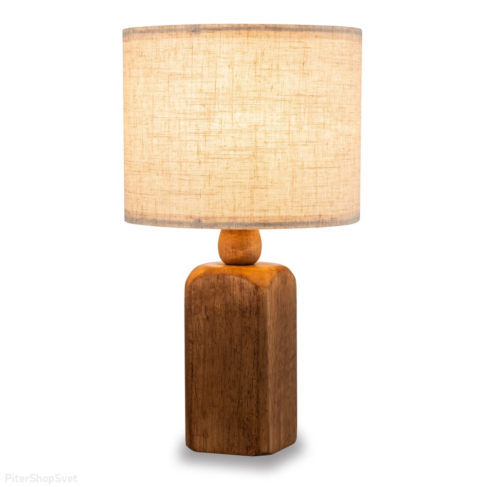 Деревянная настольная лампа с абажуром цилиндр «Forest» FR5326TL-01W