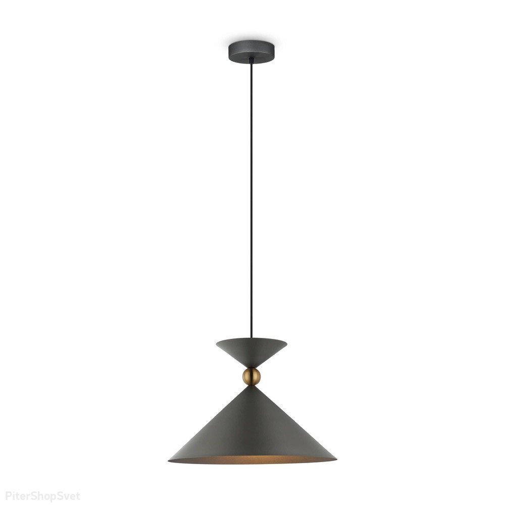 Серый подвесной светильник конус «Moth» FR5392PL-01GR1