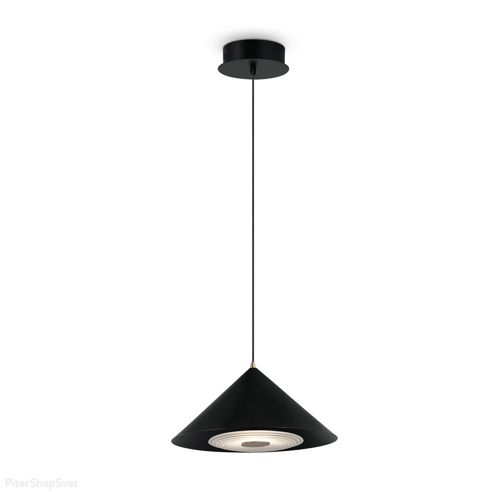 Чёрный подвесной светильник конус «Ride» FR5397PL-L3B