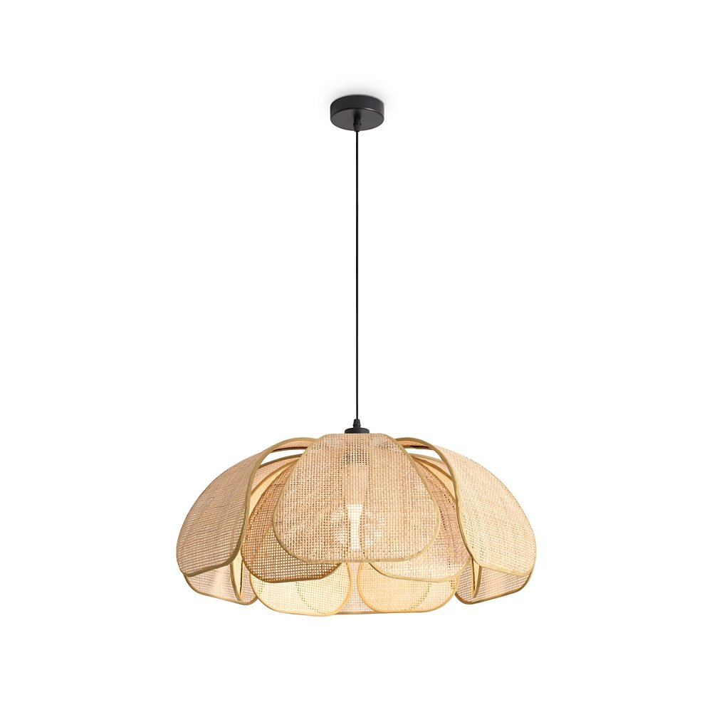 Подвесной светильник с лепестками из ротанга «Cocoon» FR5529PL-01B