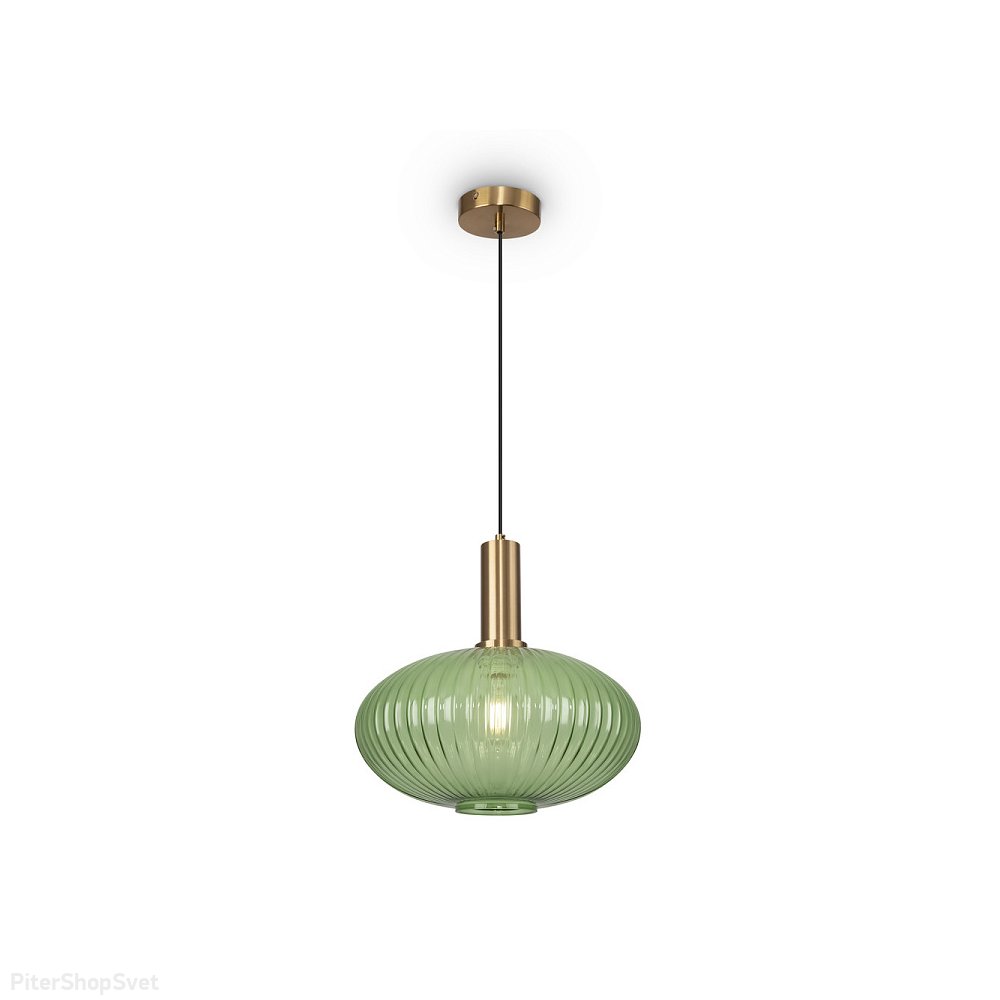 Подвесной светильник, латунь/зелёный «Zelma» FR8012PL-01GN