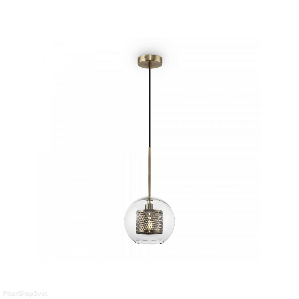 Подвесной светильник шар с металлическим плафоном внутри «Bogota» FR8018PL-01BS