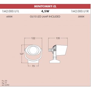 Акцентная уличная подсветка 1M2.000.000LX «MINITOMMY-EL»