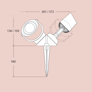 Акцентная уличная подсветка 3M2.001.000AX «MINITOMMY-EL 2L SPIKE»