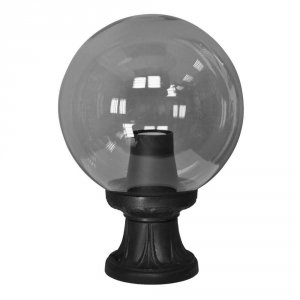 Дымчатый шар 25см на столбике чёрного цвета «GLOBE 250 MIKROLOT»