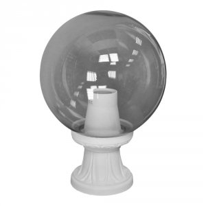 Дымчатый шар 25см на столбике белого цвета «GLOBE 250 MIKROLOT»