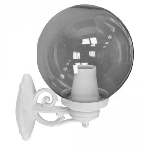 Дымчатый шар 25см на белом рожке «GLOBE 250 BISSO»