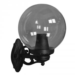 Дымчатый шар 25см на чёрном рожке «GLOBE 250 BISSO»