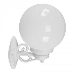 Белый шар 25см на белом рожке «GLOBE 250 BISSO»