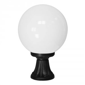 Белый матовый уличный фонарь с чёрным столбиком 0,44м «GLOBE 300 MINILOT»