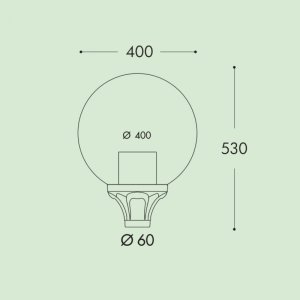 Фонарь в форме шара для уличного светильника «GLOBO 400 CLASSIC»