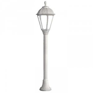 Белый уличный фонарный столбик «SABA MIZAR»