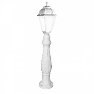 Белый фонарный столбик 1м «IAFET/SABA»