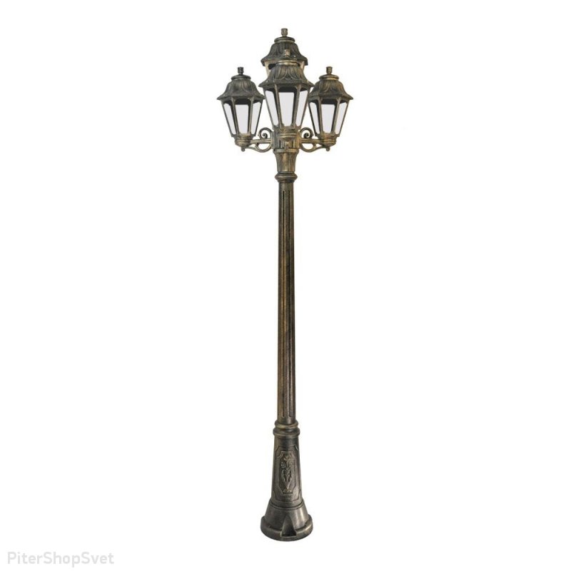Уличный фонарный столб античная бронза «Gigi Bisso/Anna 3+1» E22.156.S31.BXF1R