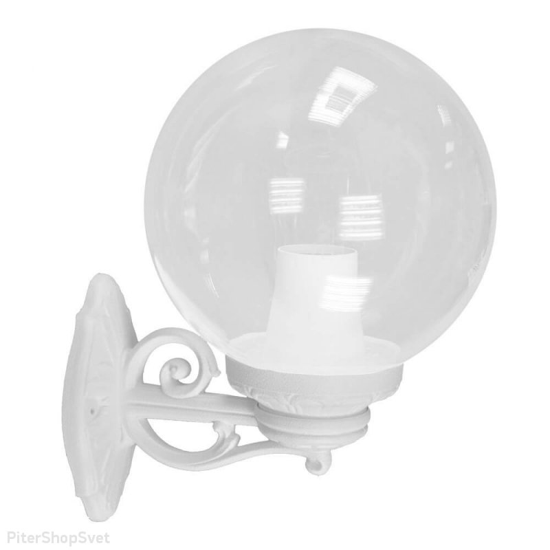 Прозрачный шар 25см на белом рожке «GLOBE 250 BISSO» G25.131.000.WXЕ27