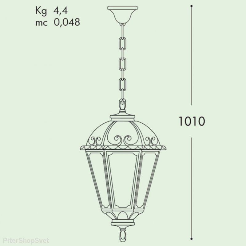 Уличный подвесной светильник «SILOE SICHEM» K35.121.000.WXE27