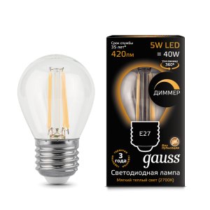 Серия / Коллекция «Filament Globe dimmable» от Gauss™