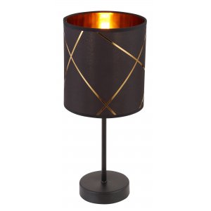 Чёрная настольная лампа с абажуром цилиндр «Bemmo»