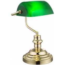 Настольная лампа с зелёным плафоном 2491K ANTIQUE