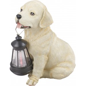 Светильник собака с фонарём в зубах «Solar»