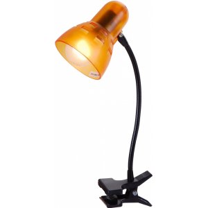 Оранжевая настольная лампа на прищепке 54852 «Clip»