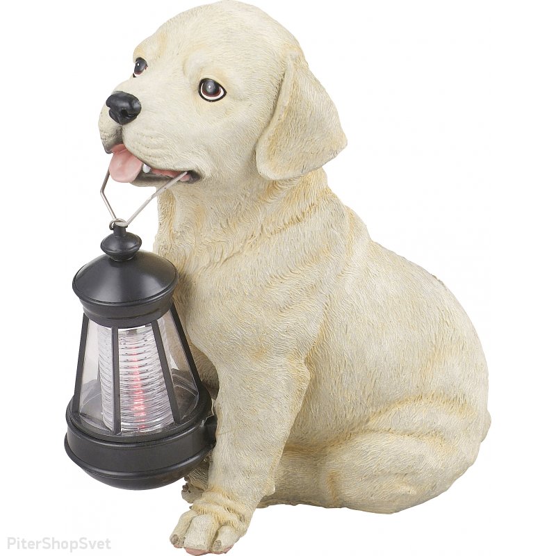 Светильник собака с фонарём в зубах «Solar» 33372
