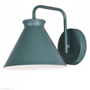Зелёное металлическое настенное бра «Lyon»