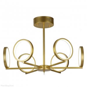 Светодиодная люстра на штанге с кольцами 72Вт 4000К «Ring»