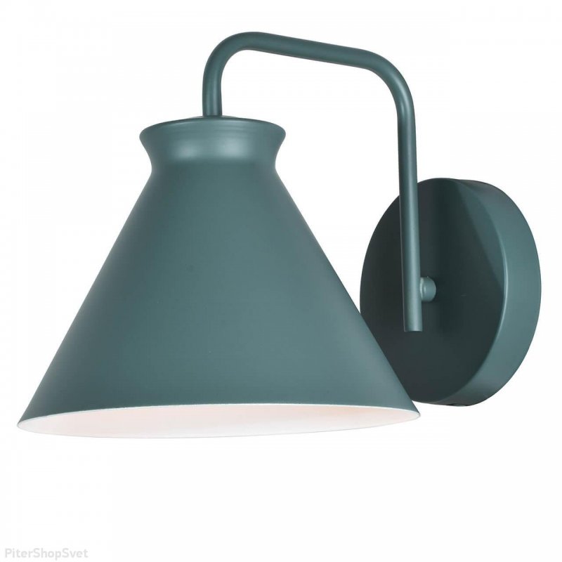 Зелёное металлическое настенное бра «Lyon» H148-3