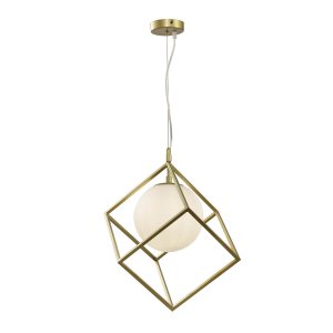 Подвесной светильник шар в кубе «Golden»