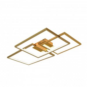 Золотая потолочная люстра прямоугольники 50Вт 3000К «Grace»