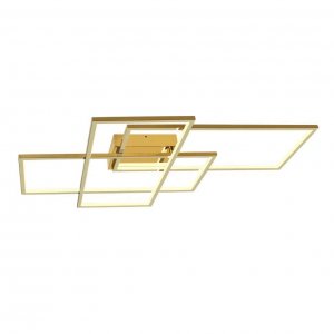 Золотая потолочная люстра прямоугольники 60Вт 3000К «Grace»